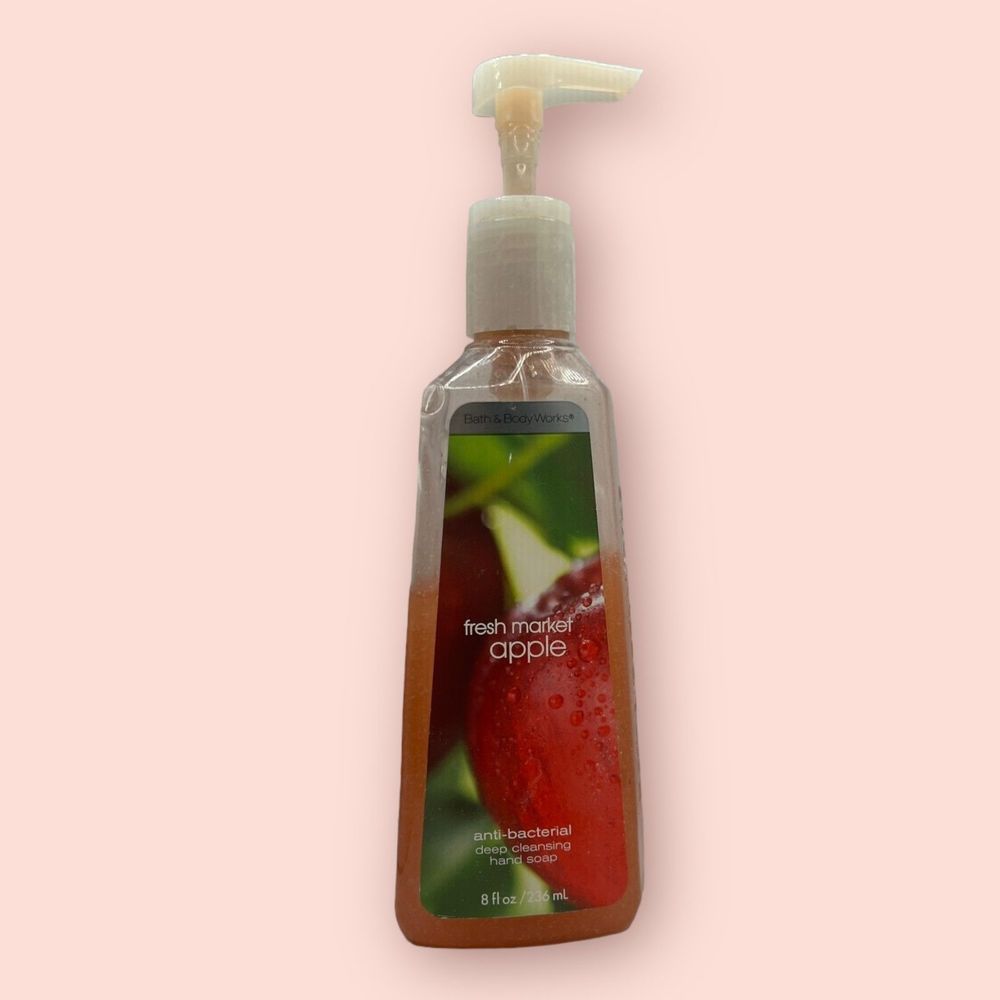 Bath & Body Works Fresh Market Apple Anti-Bacterial Hand Soap 8fl oz USED